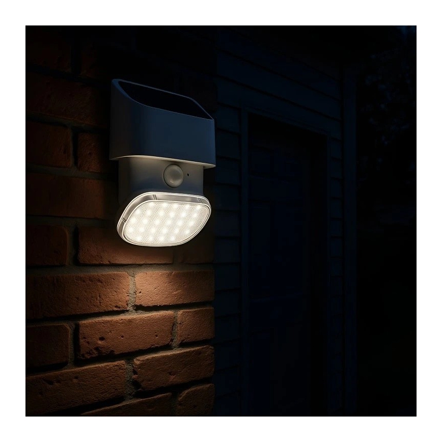 Viking - LED-Solar-Wandleuchte mit Sensor LED/1W/3,7V IP44 3000/4000K 4000 mAh