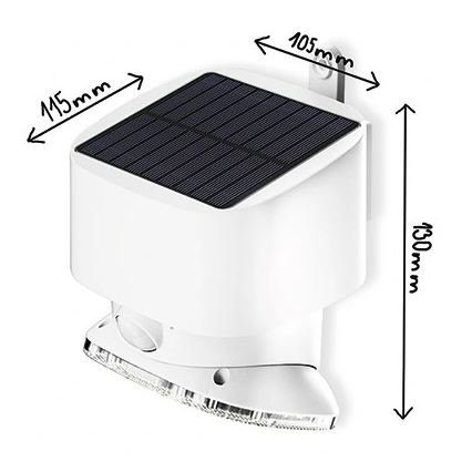 Viking - LED-Solar-Wandleuchte mit Sensor LED/1W/3,7V IP44 3000/4000K 4000 mAh