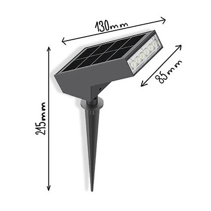 Viking - LED-Solarlampe LED/1,4W/3,7V IP65 3000K