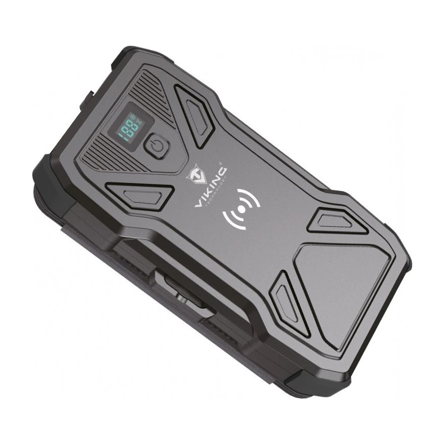 Viking - Powerbank mit integrierter LED-Taschenlampe, kabelloser Ladefunktion und Solarpanel, Power Delivery 22,5 W / 20000 mAh