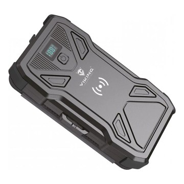 Viking - Powerbank mit LED-Taschenlampe, kabellosem Laden und Solarpanel, Power Delivery 22,5 W / 10.000 mAh