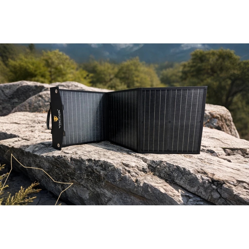 Viking - Solarpanel USB Power Delivery 60W/20V IPX4 schwarz