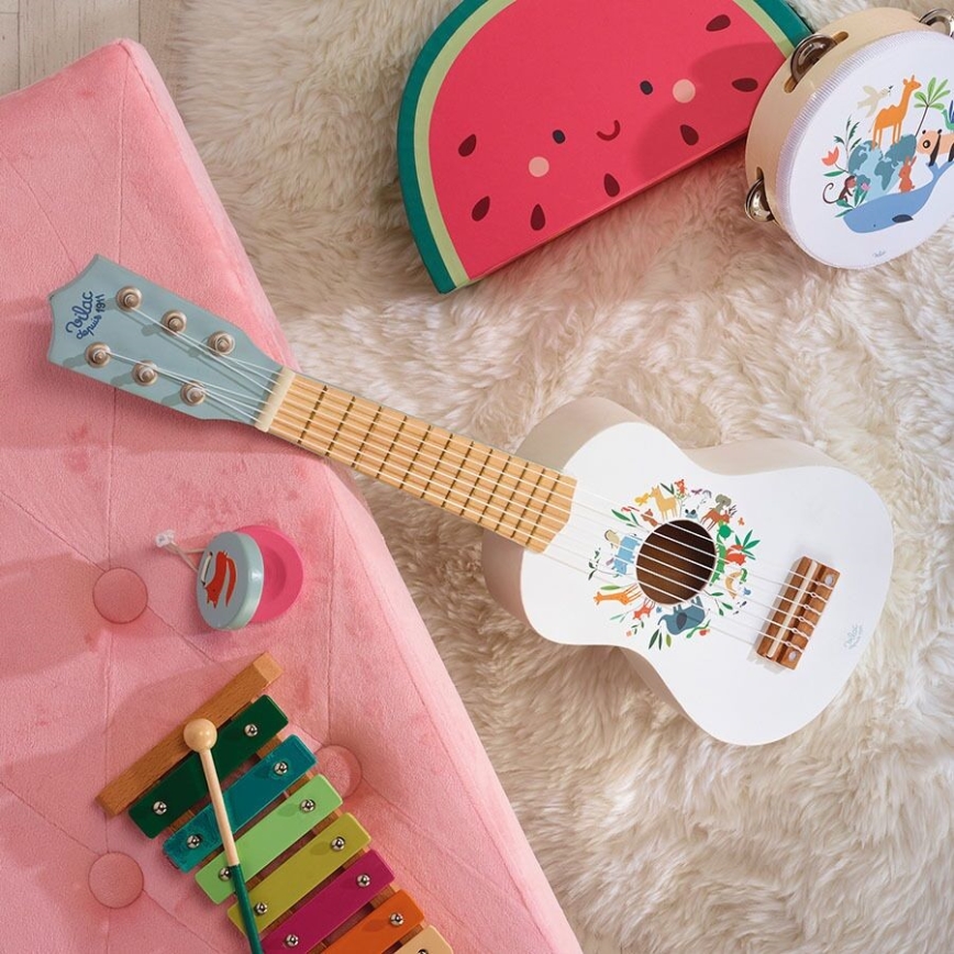 Vilac - Kinder-Holz-Gitarre Tiere der Welt Sarah Betz