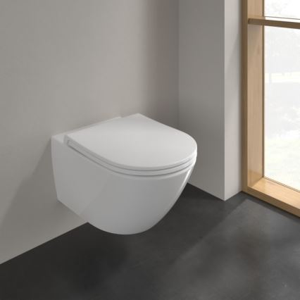 Villeroy & Boch 4670T901 - Wandhängendes WC SUBWAY 3.0 mit SoftClose-Sitz, Keramik/Weiß