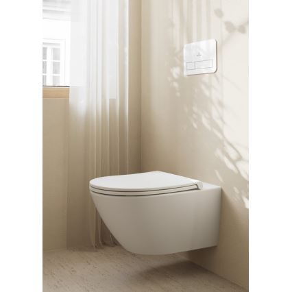 Villeroy & Boch 4670T9R1 - Wandhängendes WC mit SoftClose-Sitz SUBWAY 3.0 Keramik/Weiß
