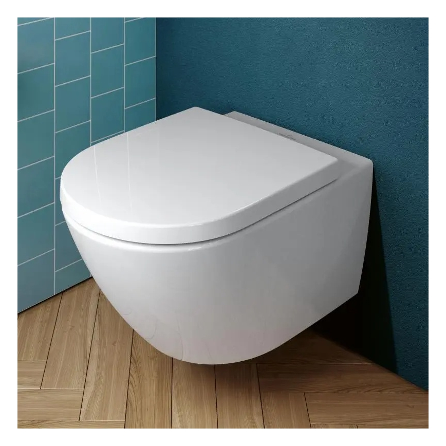 Villeroy & Boch 4670TSR1 - Hänge-WC mit SoftClose-WC-Sitz SUBWAY 3.0 Keramik/weiß