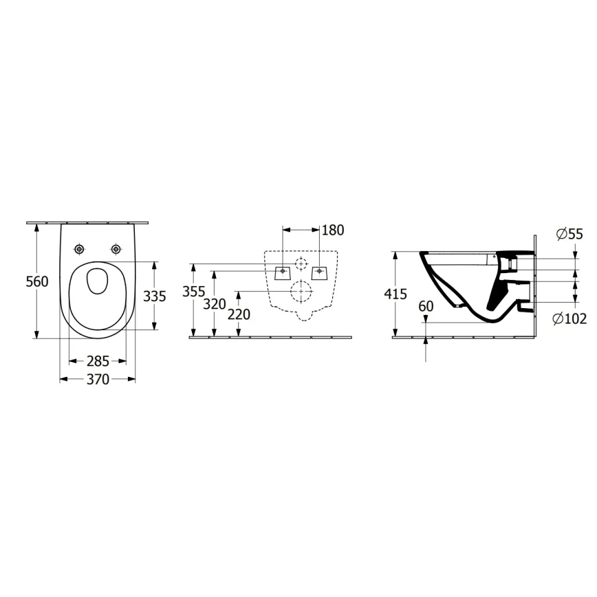 Villeroy & Boch 4670TSR1 - Hänge-WC mit SoftClose-WC-Sitz SUBWAY 3.0 Keramik/weiß