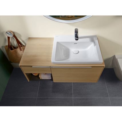 Villeroy & Boch 4A706001 - Wandhängendes Waschbecken SUBWAY 3.0 60 x 47 cm Keramik/weiß