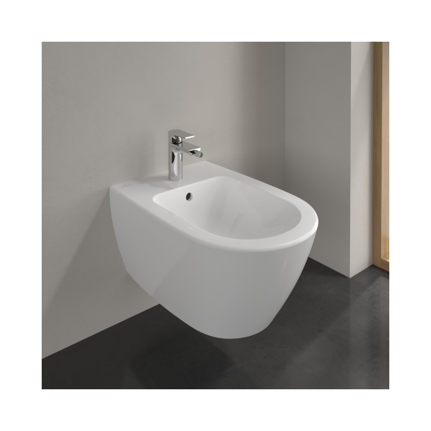 Villeroy & Boch 540000R1 - Wandhängendes Bidet SUBWAY 2.0, 37 x 56,5 cm, Keramik/weiß
