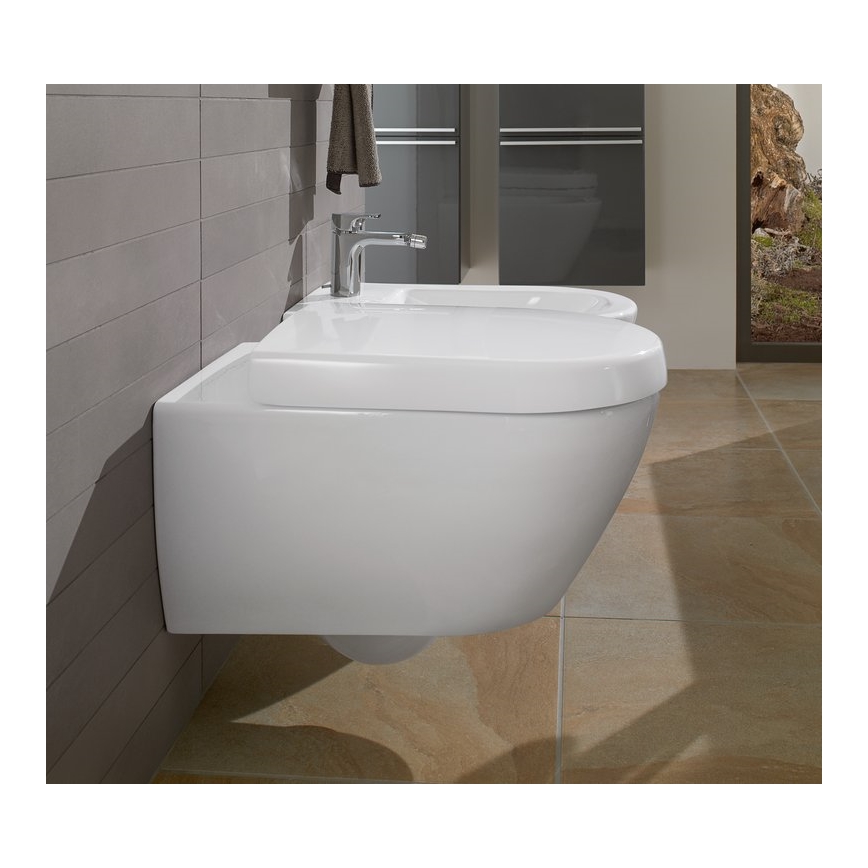 Villeroy & Boch 540000R1 - Wandhängendes Bidet SUBWAY 2.0, 37 x 56,5 cm, Keramik/weiß