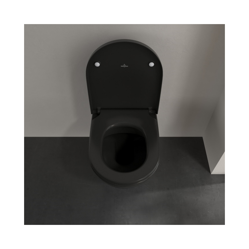 Villeroy & Boch 5614R0R7 - Wand-WC SUBWAY Keramik/schwarz