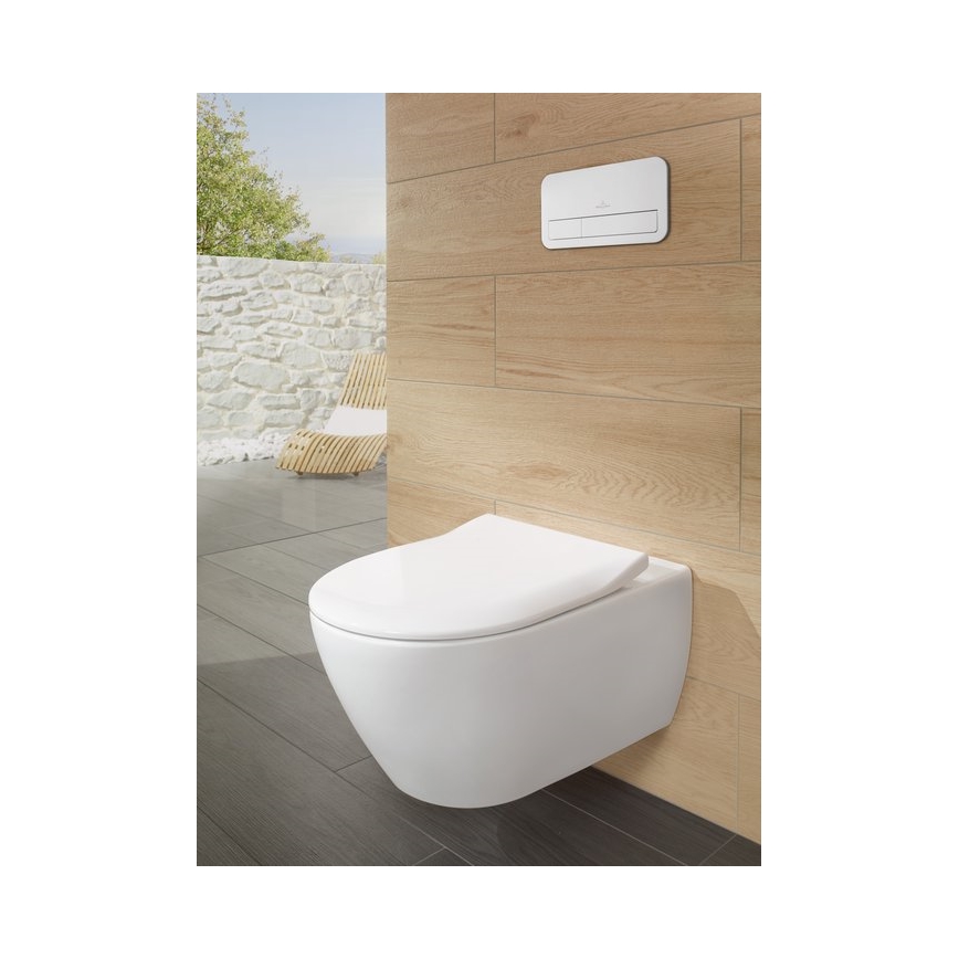 Villeroy & Boch 5614R201 - Wand-WC mit SoftClose-Sitz SUBWAY 2.0 Keramik/weiß