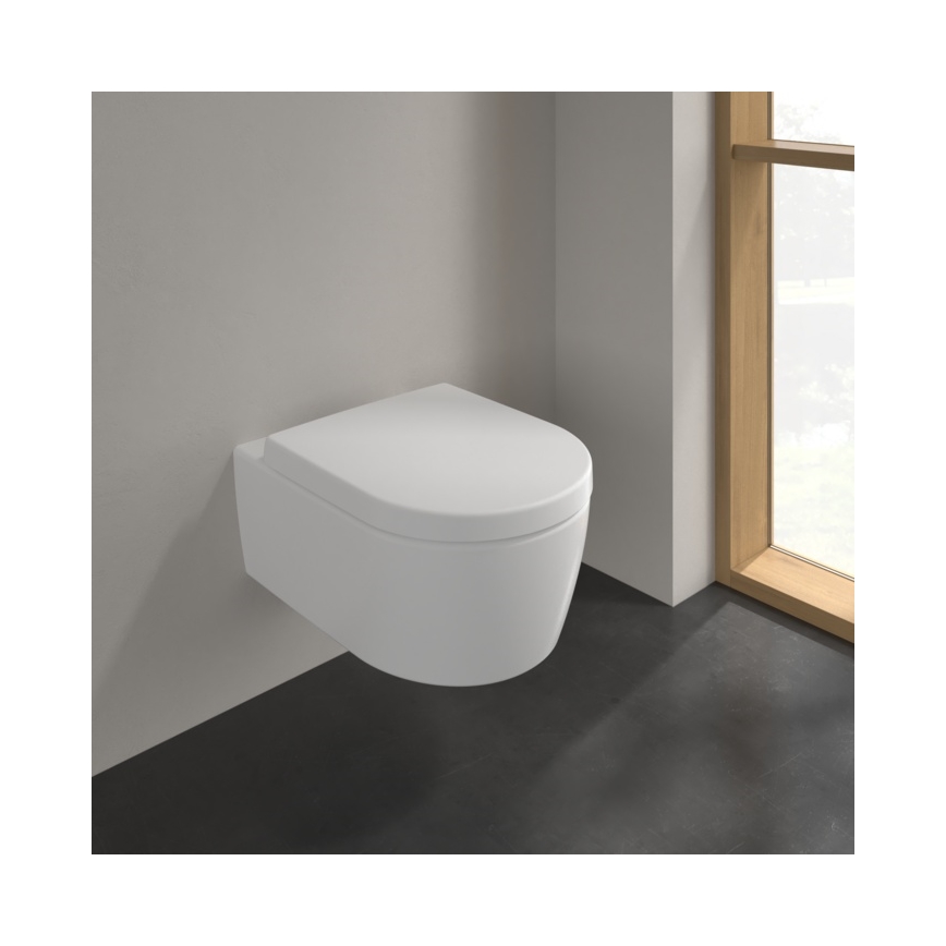 Villeroy & Boch 5656HRRW - Wandhängendes WC mit SoftClose-Sitz AVENTO Keramik/weiß