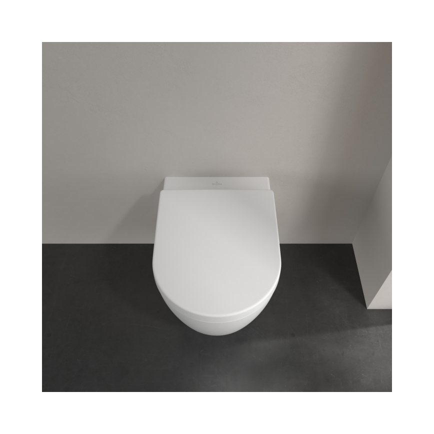 Villeroy & Boch 5656HRRW - Wandhängendes WC mit SoftClose-Sitz AVENTO Keramik/weiß