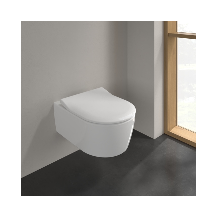 Villeroy & Boch 5656RSR1 - Wandhängendes WC AVENTO mit SoftClose-Sitz, Keramik/weiß