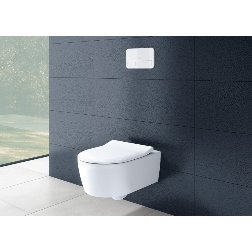 Villeroy & Boch 5656RSR1 - Wandhängendes WC AVENTO mit SoftClose-Sitz, Keramik/weiß