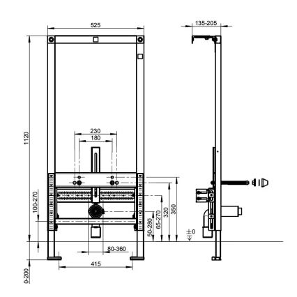 Villeroy & Boch 92214800 - Unterputzmodul für Bidet VICONNECT 112 cm