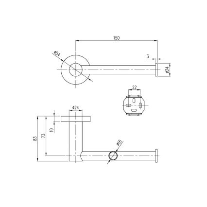 Villeroy & Boch TVA15101400061 - Toilettenpapierhalter ELEMENTS glänzender Chrom