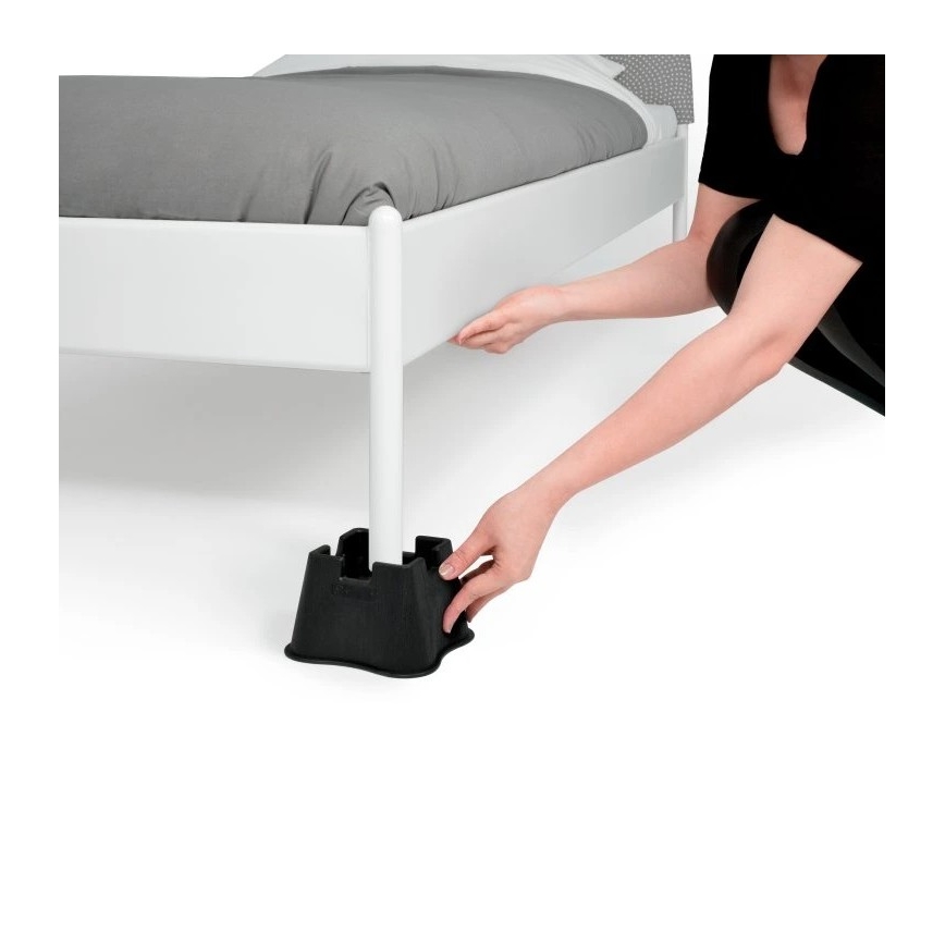 Vitility - 4er-Set Bett-Erhöhungen um 7 cm, schwarz