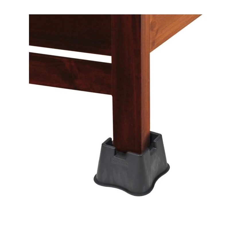 Vitility - 4er-Set Bett-Erhöhungen um 7 cm, schwarz