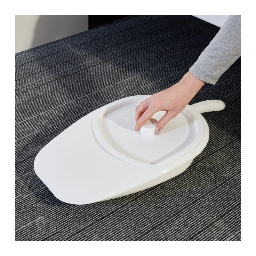 Vitility - Toilettenstuhl für das Bett mit Deckel, weiß