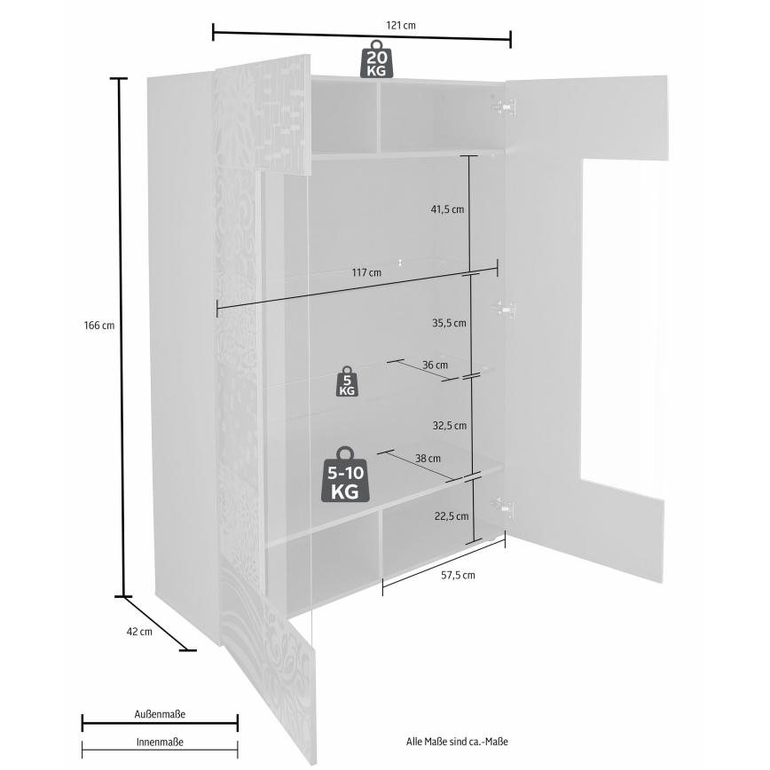 Vitrine ARIA Anthrazit