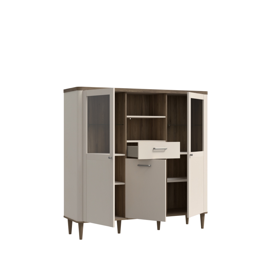Vitrine VIRO braun/beige