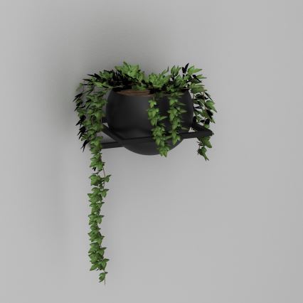 Wand-Blumentopf 27x29 cm Schwarz