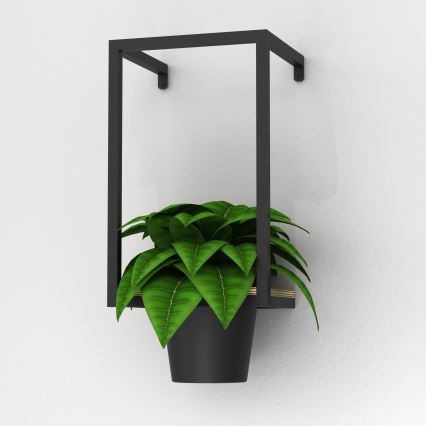 Wand-Blumentopf 38x18 cm schwarz