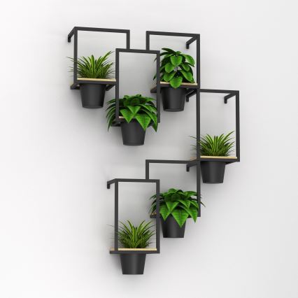 Wand-Blumentopf 38x18 cm schwarz