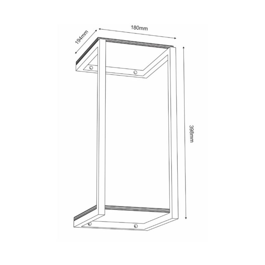 Wand-Blumentopf 40x18 cm
