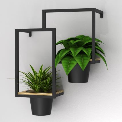 Wand-Blumentopf 46x36 cm schwarz