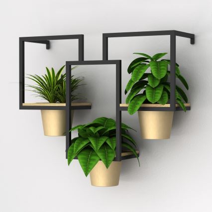 Wand-Blumentopf 46x53 cm golden