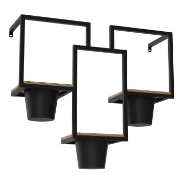 Wand-Blumentopf 46x53 cm schwarz