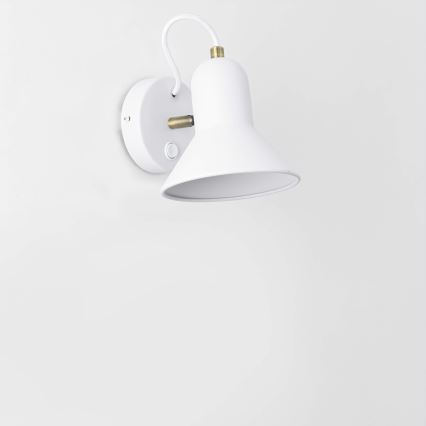 Wand-Spotleuchte ASTAMA 1xE27/40W/230V weiß/messing