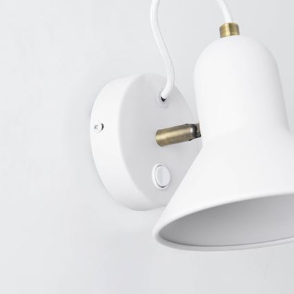 Wand-Spotleuchte ASTAMA 1xE27/40W/230V weiß/messing