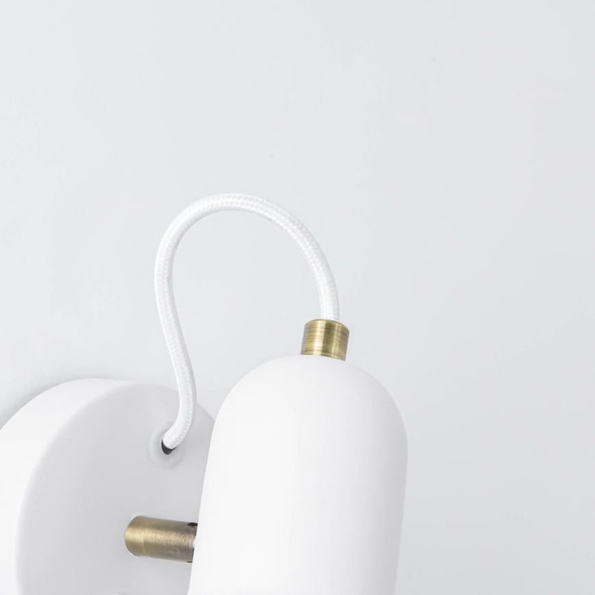 Wand-Spotleuchte ASTAMA 1xE27/40W/230V weiß/messing