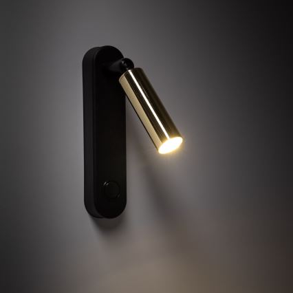 Wandstrahler ENZO 1xG9/8W/230V schwarz/golden