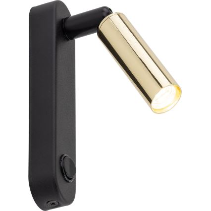 Wandstrahler ENZO 1xG9/8W/230V schwarz/golden