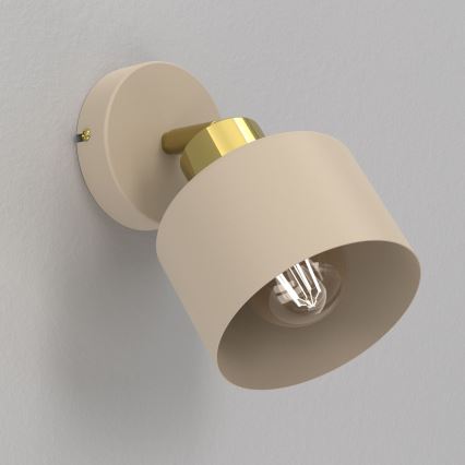 Wand-Spotleuchte PARKLA 1xE27/15W/230V beige/gold