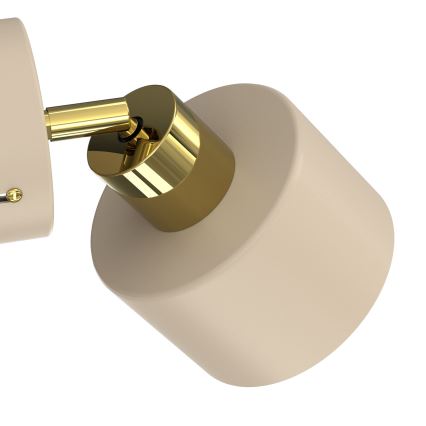 Wand-Spotleuchte PARKLA 1xE27/15W/230V beige/gold