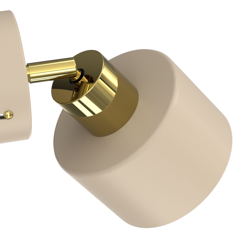 Wand-Spotleuchte PARKLA 1xE27/15W/230V beige/gold