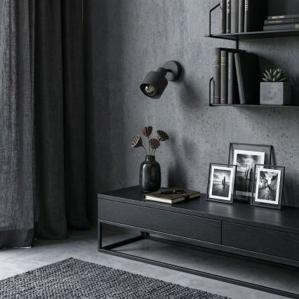Wand-Spotleuchte PARKLA 1xE27/15W/230V schwarz
