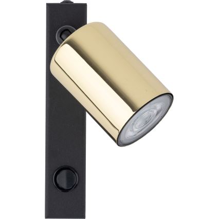 Wandstrahler TOP 1xGU10/10W/230V schwarz/golden