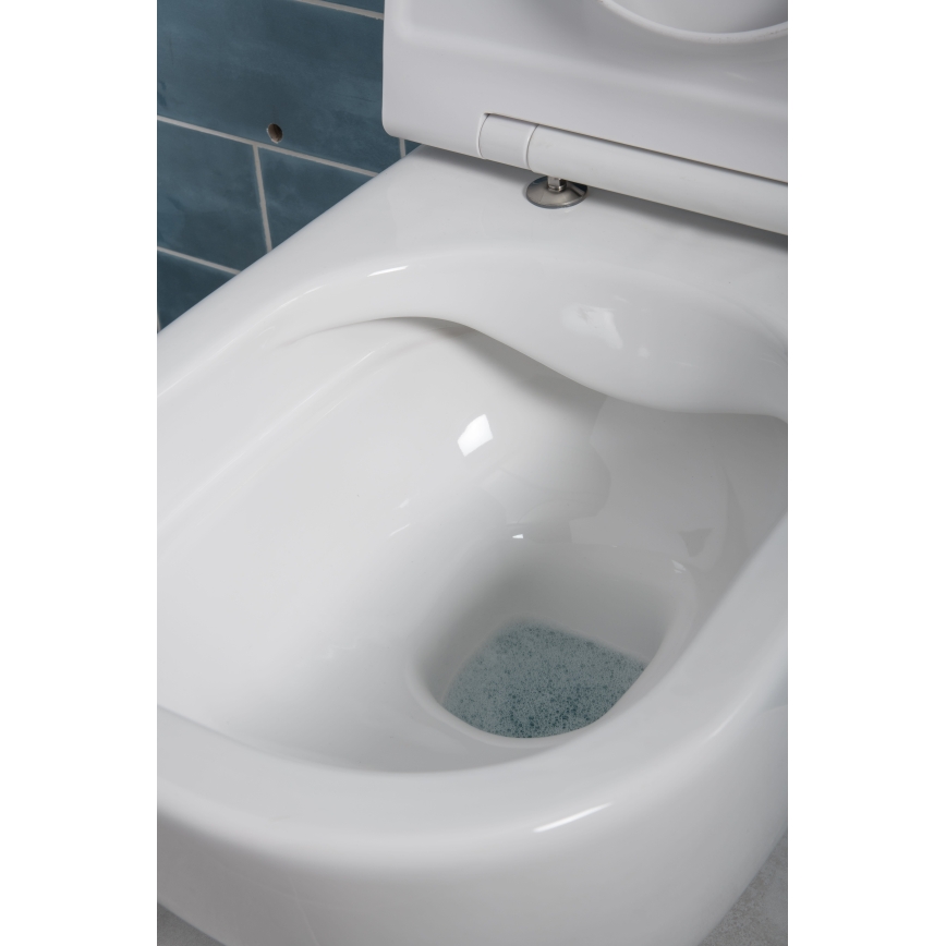 Wandhängendes WC MIO Rimless + WC-Sitz SoftClose MIO + Spültaste DUAL + Unterputz-Modul + Isolierunterlage