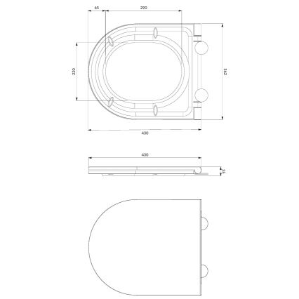 Wandhängendes WC OTTAWA + WC-Sitz SoftClose OTTAWA + Betätigungsplatte SIGMA + Unterputz-Modul + Isolierunterlage