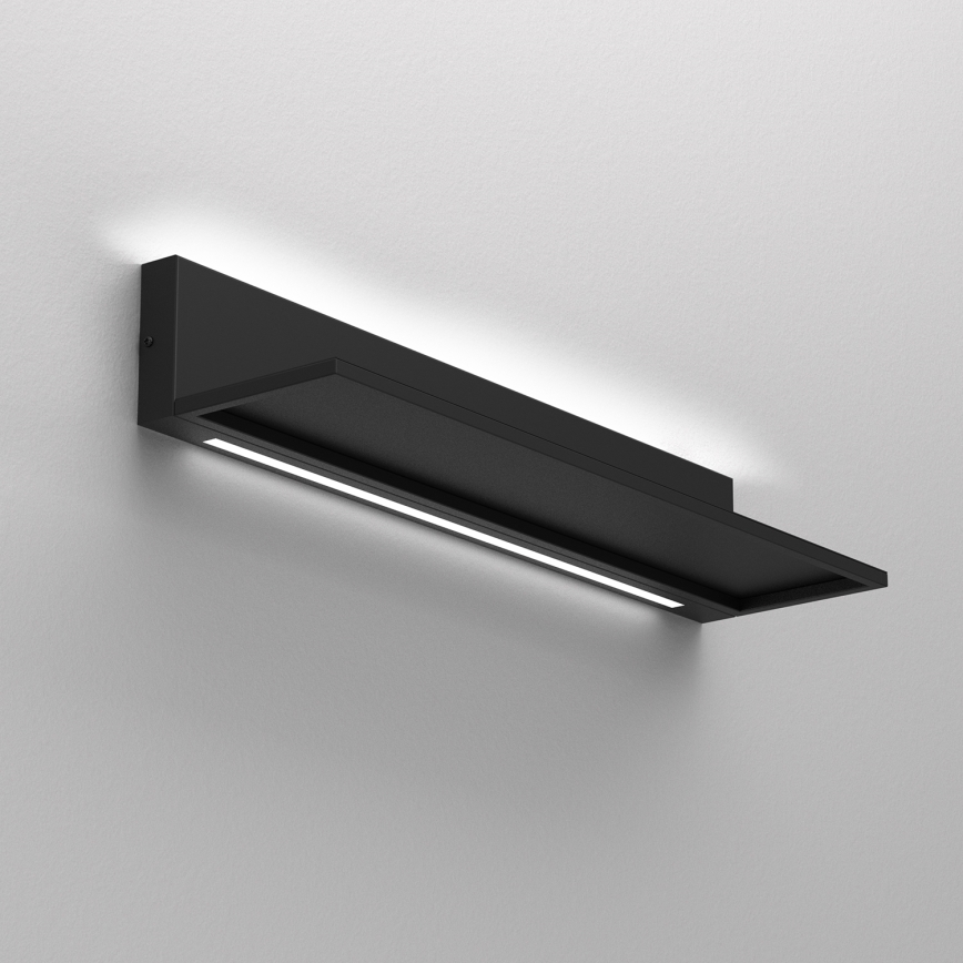 Wandablage mit LED-Beleuchtung SHELF 10x60 cm schwarz