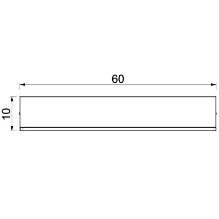 Wandablage mit LED-Beleuchtung SHELF 10x60 cm schwarz