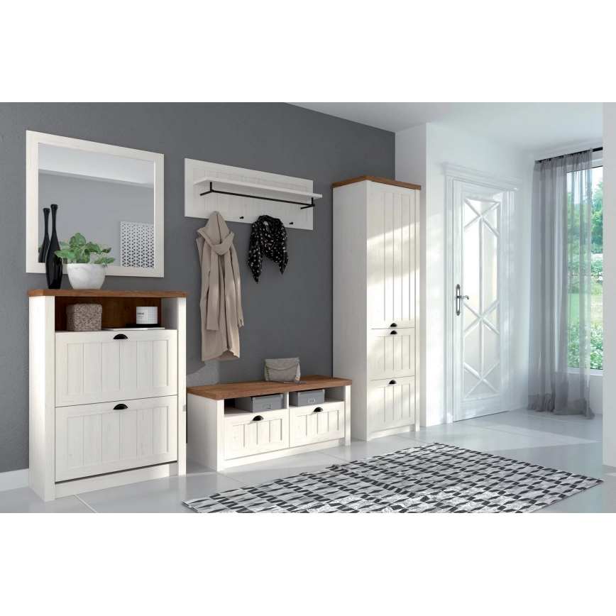 Wandaufhänger LEMAS 40x109 cm weiß