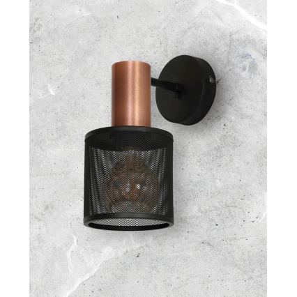 Wandbeleuchtung ARES BLACK 1xE27/60W/230V